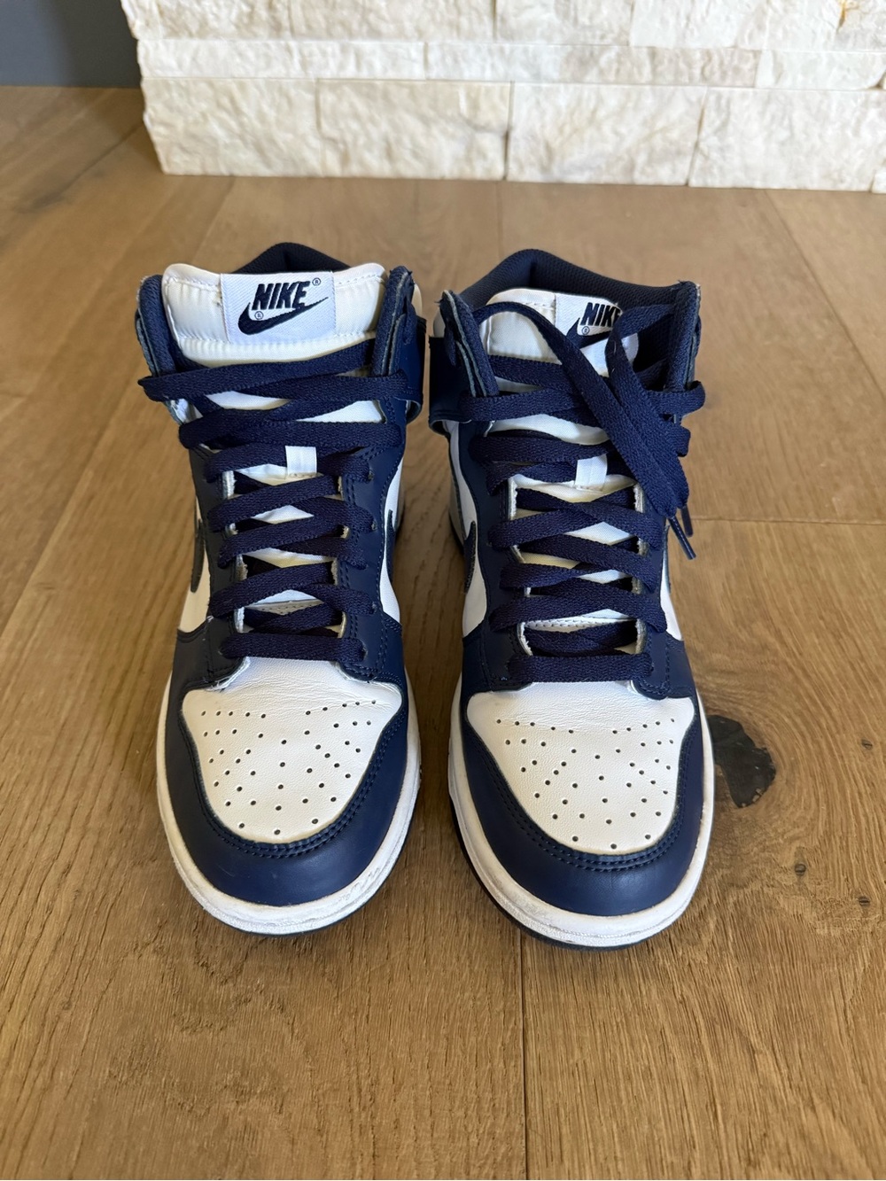 Nike Navy Dunks High-Top Sneaker - Picture 4 of 6